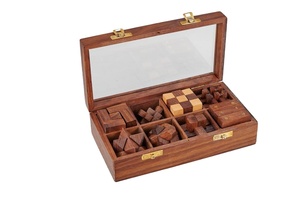 Tour arc-en-ciel en bois | Tour d'Hanoï | Jouet de puzzle empilable multicolore Premium 8 anneaux pour enfants, enfants et adultes - Product Image 6