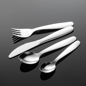 Juego de cubiertos de lujo para niños pequeños, cuchillo, tenedor y cuchara de acero inoxidable espejado 18/10, juego de cubiertos infantiles. - Product Image 3