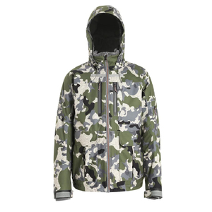 Veste de chasse imperméable camouflage pour homme, veste tactique softshell thermique en polaire à capuche coupe-vent pour la randonnée en plein air - Product Image 1