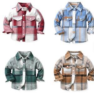 Camisa de Franela de Manga Larga para Niños, Primavera-Otoño, 100% Algodón, Casual, Ecológica, Transpirable, de China - Product Image 2
