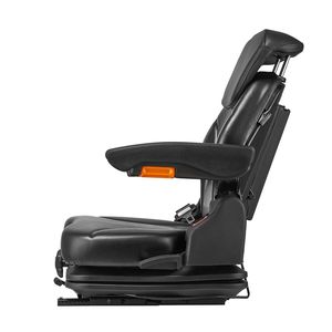 Sedile Universale Regolabile per Carrello Elevatore con Sospensione Trattore, Poggiatesta, Cintura di Sicurezza e Bracciolo Pieghevole Sicuro - Product Image 1