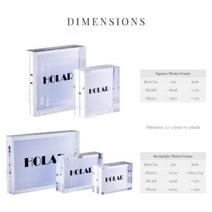 [Holar] Cadre photo magnétique en acrylique transparent rectangulaire double face fabriqué à Taïwan pour la décoration de la maison - Product Image 2