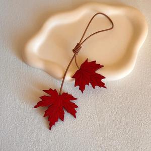 Wholesale High Quality Decorative leather maple leaf bookmark shape ideal for <b>books</b> <b>planners</b> and journals in reasonable price - Product Image 1