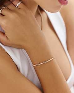 Diamond Tennis <b>Bracelets</b> Round Lab Grown 14K <b>Solid</b> Gold Bezel Set 2.5mm Minimalist Stacking Everyday Luxury Jewelry Manufacture - Product Image 6