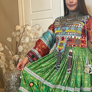 Vestido Afgano para Mujer, Vestido Largo de Inspiración Étnica con Patrones Tradicionales Clásicos y Material Suave y Transpirable - Product Image 4