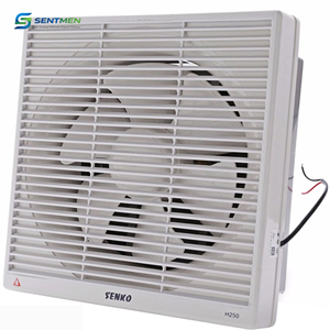 Ventilateur mural Senko H250 blanc, ventilateur de ventilation réversible, double flux d'air (sortie et aspiration) pour la maison et le bureau - Product Image 2