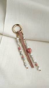 Eco-Friendly Floral Embroidery Beaded Handcrafted Decorative <b>Keychain</b> with <b>Customized</b> Design - Product Image 5