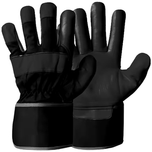 Gants de sécurité robustes en cuir grainé de vachette avec manchette caoutchoutée 11 oz – Nouveau design pour la protection des mains industrielles sur les chantiers - Product Image 6