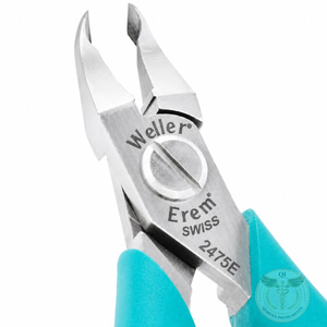 Weller 5-1/4" ESD Safe <b>Flush</b> Angled Narrow Head Tip <b>Cutter</b> 2475E For jewelry tool - Product Image 2