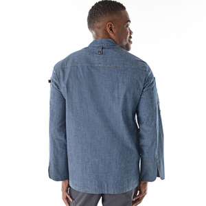 Uniforme de Chef para Restaurante, Chaqueta con Cuello y Mangas, Ropa de Trabajo de Cocina Premium para Personal de Hotel, Cafetería y Panadería, Tela Resistente - Product Image 6