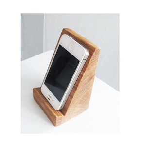 Hot Selling Office Table Desk Mobile Phone Wood Stand Customized Handmade Natural Wooden Mobile Phone Stand At Office Party Use - Product Image 6
