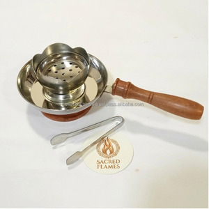 Becora Eco-friendly Brass <b>Summer</b> Scent Home Fragrance Incense Tray Flower Cone Holder Ash Catcher Stick Diffuser Incense - Product Image 3