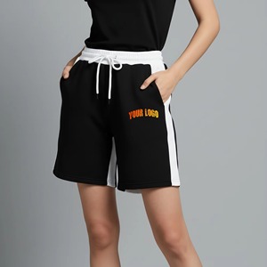 Wholesale Custom Breathable Button Fleece Sweat Shorts 100% Cotton High Quality Quick Dry Eco-Friendly High <b>Waist</b> Gym Women's - Product Image 4