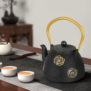 Bollitore da tè giapponese in ghisa Sakura Design con infusore per piano cottura e interno smaltato per tè sfuso, nero - Product Image 2