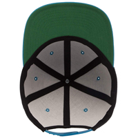 Casquette Snapback 6 Panneaux Noire et Bleue Contrastée Unisexe Style Décontracté Printemps-Été Chapeau en Sergé pour Adulte