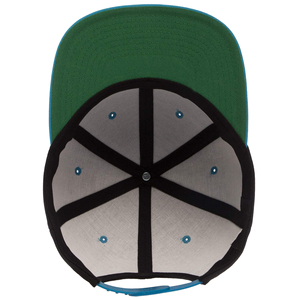 Gorra Snapback de 6 Paneles, Negra y Azul, Color en Contraste, Unisex, Estilo Casual, Primavera Verano, Gorra de Sarga para Adultos - Product Image 4