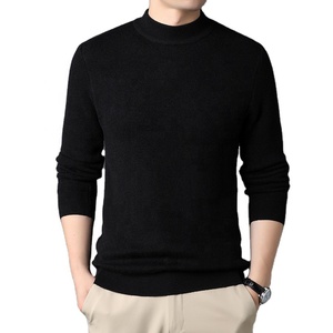 Suéter de Cuello Alto para Hombre, Color Borgoña, Tejido en Lana/Acrílico, Transpirable, Manga Larga, para Invierno - Product Image 3