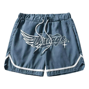 Pantalones Cortos Deportivos Casuales Unisex de Verano, Transpirables, de Secado Rápido, de Algodón/Poliéster/Spandex, con Cordón Ajustable, Tipo Jogger, de Malla - Product Image 1