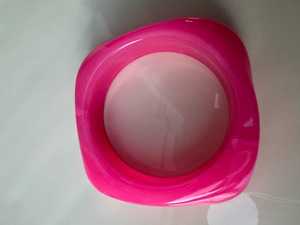 Handmade Chunky Resin Bangles in Pink, <b>Light</b> Pink, Clear Purple or Sand Beige - Product Image 6