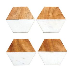 <b>Marble</b> <b>Coasters</b> Custom Engraved for kitchenware and restaurants brass rim <b>Marble</b> <b>Coasters</b> for Drinks By Handmade Collection - Product Image 4