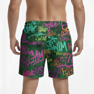 Short de course en toile respirant avec cordon de serrage, tricoté, extensible dans 4 directions, poches centrales, en maille polyester - Product Image 3