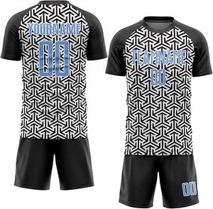 Conjunto de Camiseta de Fútbol con Patrón Geométrico Personalizado, Uniforme Deportivo Sublimado de Manga Corta para Hombre, Transpirable, para Todas las Temporadas - Product Image 3