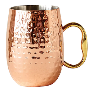Taza de Vodka de Cobre 100% con Diseño Minimalista y Asa de Latón, Acabado de Alta Calidad, Apta para Contacto con Alimentos, para Uso en Bares y Restaurantes - Product Image 6