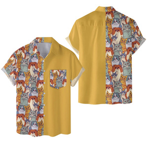 Service OEM Chemises Hawaïennes Décontractées pour Hommes 100% Polyester Manches Courtes Col Rabattu Couleur Unie Respirantes Coupe Classique Écologiques Séchage Rapide - Product Image 1
