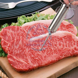 Kit d'injecteur de viande en acier inoxydable avec aiguille pour assaisonnement et sauce, pour grillades, dinde et barbecue, outils de cuisine - Product Image 5