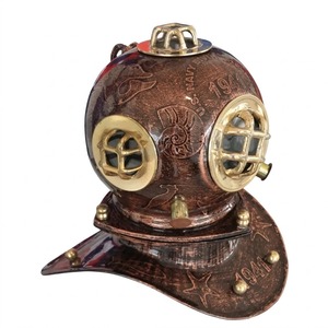 Casco de Buceo Pequeño de Latón de Alta Calidad, Casco de Buzo Marino Vintage, Decoración Náutica Marítima para el Hogar y la Mesa, Coleccionable, Mar Profundo - Product Image 1