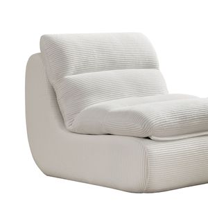 Modern Compressed Corduroy Chaise Lounge <b>Chair</b> with Ottoman Cozy Recliner for <b>Small</b> Spaces Living Room or <b>Bedroom</b> - Product Image 5