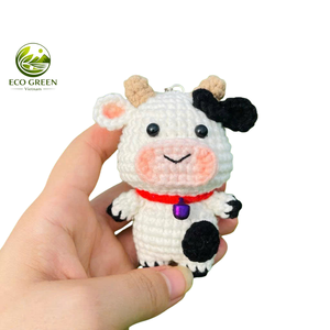 Cute Handmade Animal Crochet Keychain <b>Plush</b> Pendant Soft Yarn Charm for Backpack <b>Purse</b> Wallet Accessory - Product Image 2