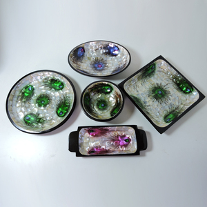 Premium Design of Mother of Pearl Inlay Bowl Wooden Bowl MOP Bowl Serving Bowl Inlay Bowl for Serving at factory wholesale Price - Product Image 5