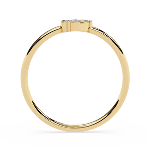 แหวนเพชรทรงมาร์คีส์และทรงกลมแบบคลาสสิกสำหรับผู้หญิง ทองคำแท้ 14k สามารถสวมซ้อนกันได้ เหมาะสำหรับเป็นของขวัญในโอกาสหมั้น วันครบรอบแต่งงาน และงานแต่งงาน - Product Image 3