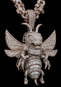 Broche de mode inspirée des insectes, pendentif aile en cristal, bijou scarabée, ornement insecte en strass pour accessoire vestimentaire - Product Image 3