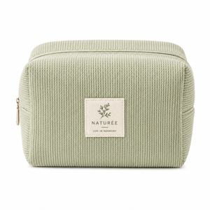Custom Embroidered Beauty Branded logo Waffle Makeup Pouch Cosmetic <b>Bag</b> - Product Image 5