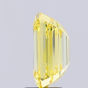 Diamant de laboratoire certifié IGI, taille émeraude, 4 carats, couleur jaune intense fantaisie, clarté VS, excellente taille, diamant non monté pour bijoux - Product Image 4