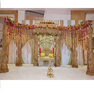 Mandap Manavarai para Bodas Grandes con Puerta de Bienvenida, Mandapam para Bodas del Sur de la India, Vedi Mandap Tradicional del Reino Unido - Product Image 1