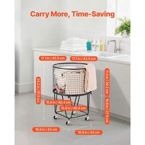 Chariot utilitaire robuste en acier au carbone, grande capacité de charge 60 LBS, roues pivotantes à 360 degrés, panier de courses roulant, modèle camping - Product Image 3