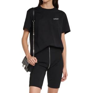 Conjunto corto de dos piezas para mujer, precio al por mayor, nueva moda de alta calidad, camiseta y pantalones cortos de verano para mujer, conjunto doble para la comodidad de la mujer - Product Image 1