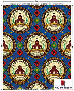 Printed African Wax Print Cotton Fabric Manufacturer OEM Church Convention Anniversary Celebration Supplier Ghana Nigeria Kenya - Product Image 4