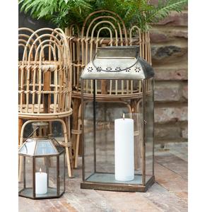 Lanterne murale extérieure en métal noir thermolaqué, porte-bougie décoratif mural pour jardin, patio, décoration intérieure - Product Image 3