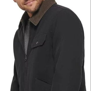 Veste de travail en toile personnalisée OEM pour hommes, haute qualité, imperméable, coupe-vent, doublure matelassée pour l'hiver, couleur personnalisée, fermeture éclair - Product Image 1