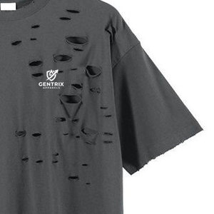 เสื้อยืดคอกลมแขนสั้นแฟชั่นผู้ชาย ผ้าฝ้าย 100% ระบายอากาศได้ดี นุ่มสบาย สั่งทำได้ ทรงโอเวอร์ไซส์ เป็นมิตรกับสิ่งแวดล้อม ผลิตจากโรงงาน - Product Image 5