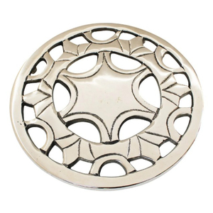 Modern Geometric Gold Plated Aluminum Trivet Elegant Heat Resistant Metal Hot <b>Pad</b> for Dining Table & Countertop Protection - Product Image 6