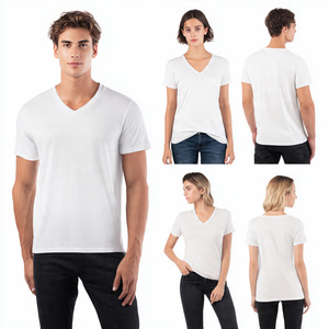 T-shirts d'été de haute qualité à col en V pour hommes, hauts de sport à manches courtes, t-shirts de mode urbaine à col en V pour hommes - Product Image 1