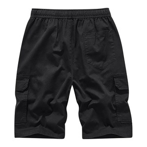 Shorts cargo décontractés pour hommes, design personnalisé, multi-poches, en toile infroissable 100% coton, style streetwear - Product Image 4