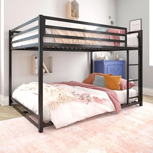 Royal Steel <b>Bunk</b> Beds Heavy Duty <b>Double</b> Tier Bedstead With Guardrails Ladder For Kids Bedroom Stylish Room Furniture - Product Image 5