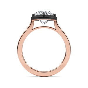 Cautivador Anillo de Diamantes Cultivados en Laboratorio de Oro Rosa de 10K con Corte Ovalado de 4.00 CTW para Compromiso y Boda - Product Image 2