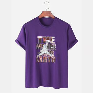 Ropa Casual para Hombre, Logotipo Personalizado, Estilo Urbano Holgado, Hip Hop, Tejido de Punto, Cuello Redondo, Manga Corta, Transpirable, Secado Rápido, Ecológico - Product Image 2